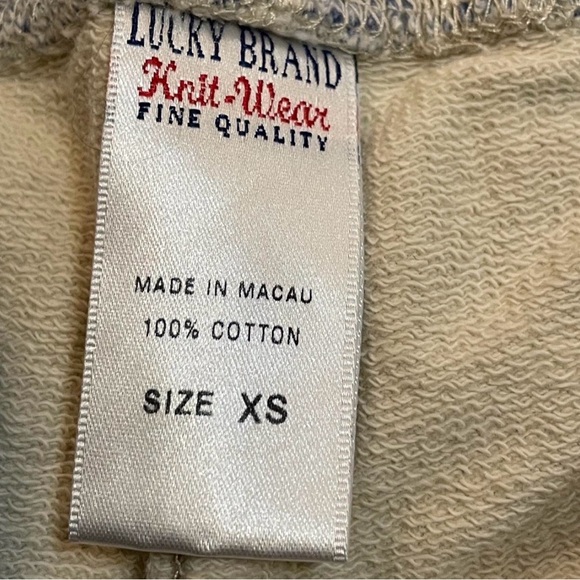 Lucky Brand Y2K Cropped Sweatpants Chinoiserie Porcelain Print Boho Size XS - Picture 3 of 4